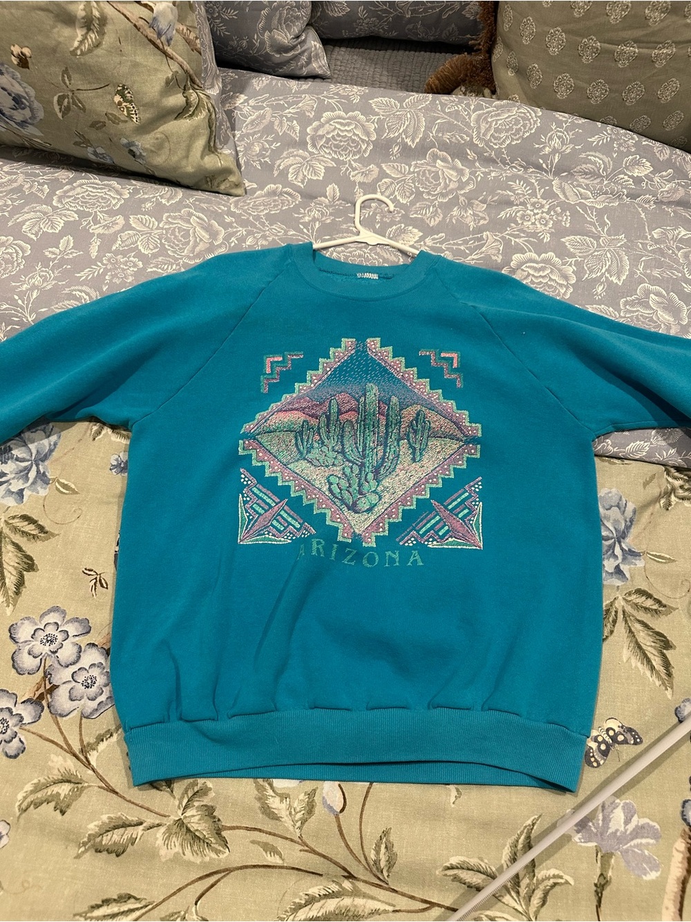 Arizona Desert Graphic Crewneck Sweater Women’s Small - Teal